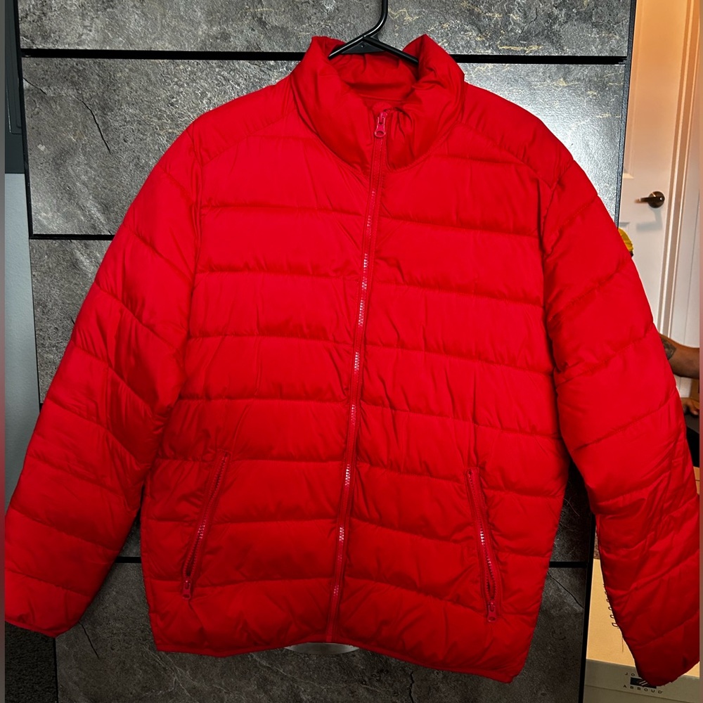 Red Puffer coat Size M
